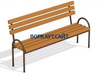 Парковая лавочка со спинкой МАФ 1605 в Республике Калмыкия Парковая лавочка со спинкой МАФ 1605 в Республике Калмыкия