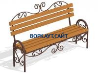 Лавочка кованная МАФ 1606 в Республике Калмыкия Лавочка кованная МАФ 1606 в Республике Калмыкия