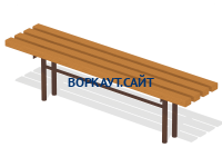 Лавочка без спинки МАФ 1601 в Республике Калмыкия Лавочка без спинки МАФ 1601 в Республике Калмыкия