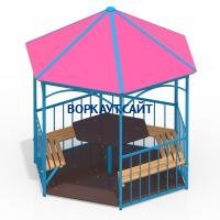 Беседка со столом, лавками и полом МАФ 4123 в Республике Калмыкия