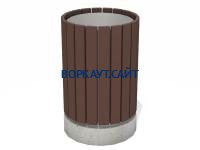 Урна деревянная круглая с бетонным основанием МАФ 1632 в Республике Калмыкия Урна деревянная круглая с бетонным основанием МАФ 1632 в Республике Калмыкия