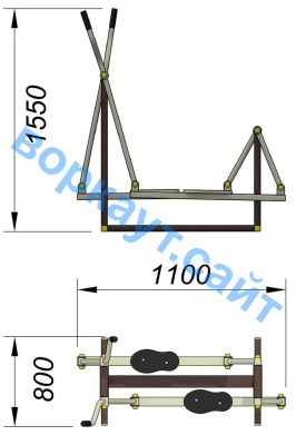 Уличный тренажер "Лыжник" УТ 008 в Республике Калмыкия