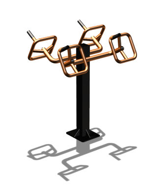 Уличный тренажер  "Штурвал двойной"  УТ201 в Республике Калмыкия