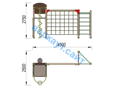 Детский спортивный комплекс Игровой ДСК 3111 в Республике Калмыкия Детский спортивный комплекс Игровой ДСК 3111 в Республике Калмыкия