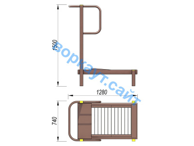 Уличный тренажер Беговая дорожка УТ 009 в Республике Калмыкия