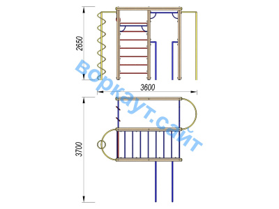 Детский спортивный комплекс Гимнастический ДСК 3107 в Республике Калмыкия