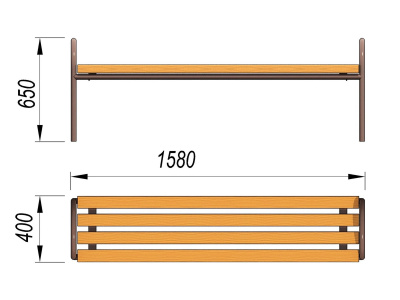 Лавочка парковая МАФ 1603 в Республике Калмыкия Лавочка парковая МАФ 1603 в Республике Калмыкия