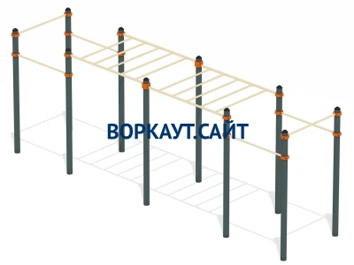 Воркаут рукоход с турниками ВС-23 в Республике Калмыкия