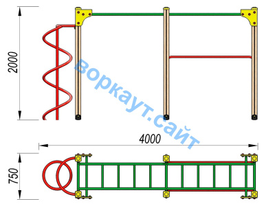 Детский спортивный комплекс ДСК 3104 в Республике Калмыкия