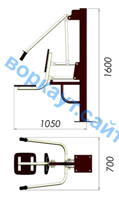 Уличный тренажер "Жим от груди" УТ 002 в Республике Калмыкия