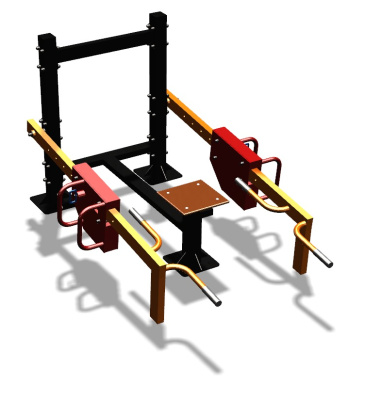 Силовой уличный тренажер  "Приседания/Шраги"  УТ413 в Республике Калмыкия