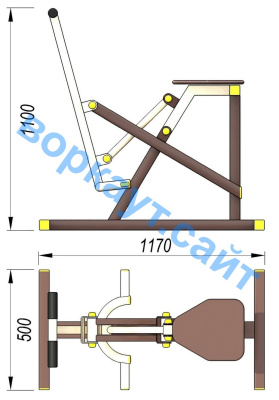 Уличный тренажер "Наездник " УТ 006 в Республике Калмыкия