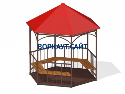 Беседка с лавками и полом МАФ 4122 в Республике Калмыкия