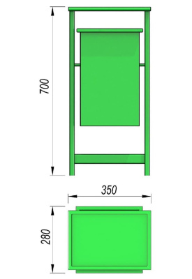 Урна с крышкой МАФ 1631 в Республике Калмыкия Урна с крышкой МАФ 1631 в Республике Калмыкия