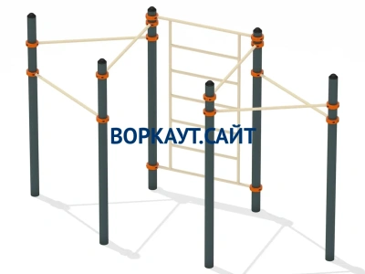 Воркаут турник разноуровневый с шведской стенкой ВС-25 в Республике Калмыкия