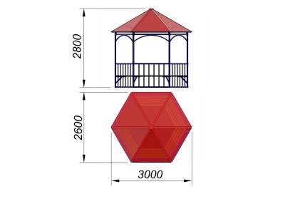 Беседка с лавками МАФ 4120 в Республике Калмыкия