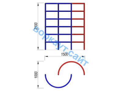 Шведская стенка полукруглая ДСК 3503 в Республике Калмыкия